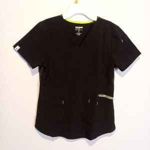 SCRUBSTAR Active Scrub Top Shirt NWOT Womens XS Black Style# WM11T656